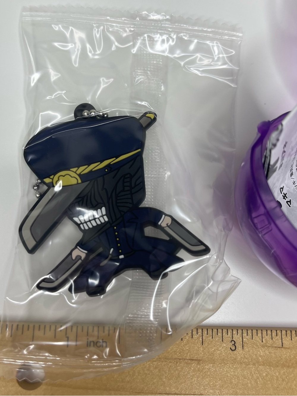 Katana Man Rubber Keychain / Backpack Clip Chainsaw Man Gashapon Prize NEW